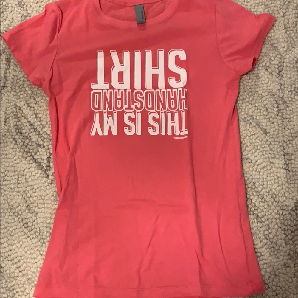 Pink “handstand shirt”